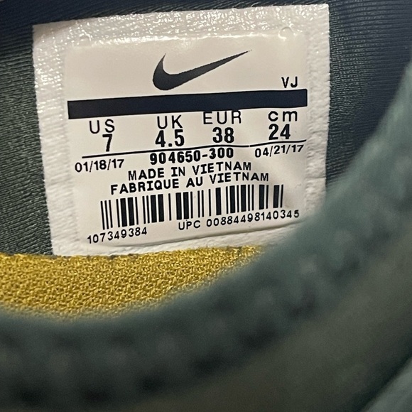 Nike Free Training Cross Fit Athletic Shoes Size 7 Green - Picture 5 of 5